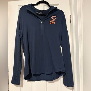 Under Armour Chicago Bears 1/4 Zip Pullover Navy Women’s Medium NWT